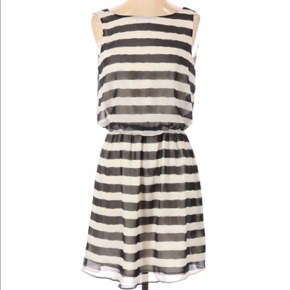 M M Couture black & white striped dress Size S Miss Me - Picture 2 of 5